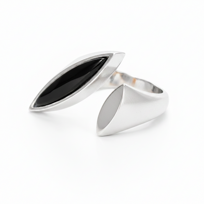 Black Onyx Marquise Ring