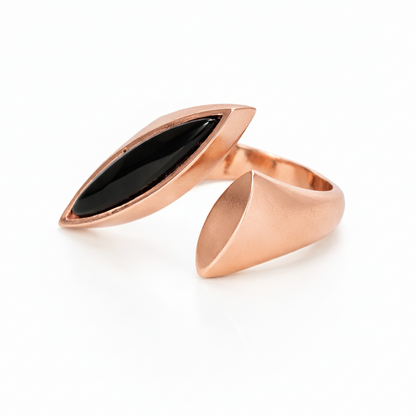Black Onyx Marquise Ring