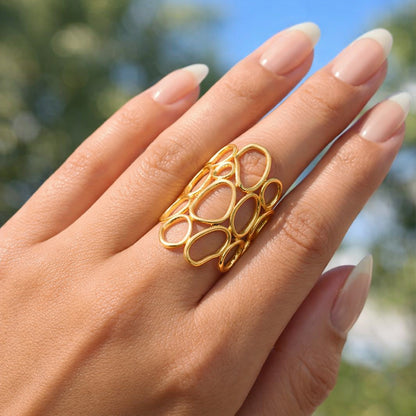 Golden Bubble Ring