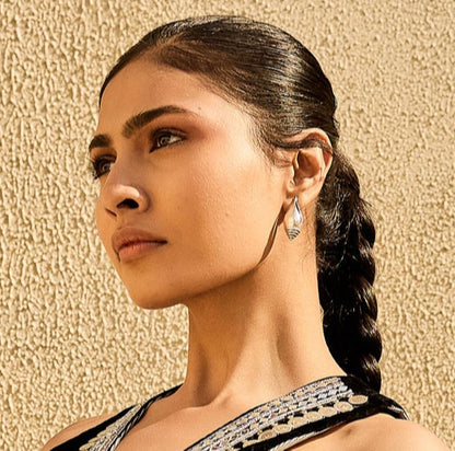 Silver Shell Stud Earrings