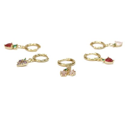 Fruit Basket Hoop Earrings