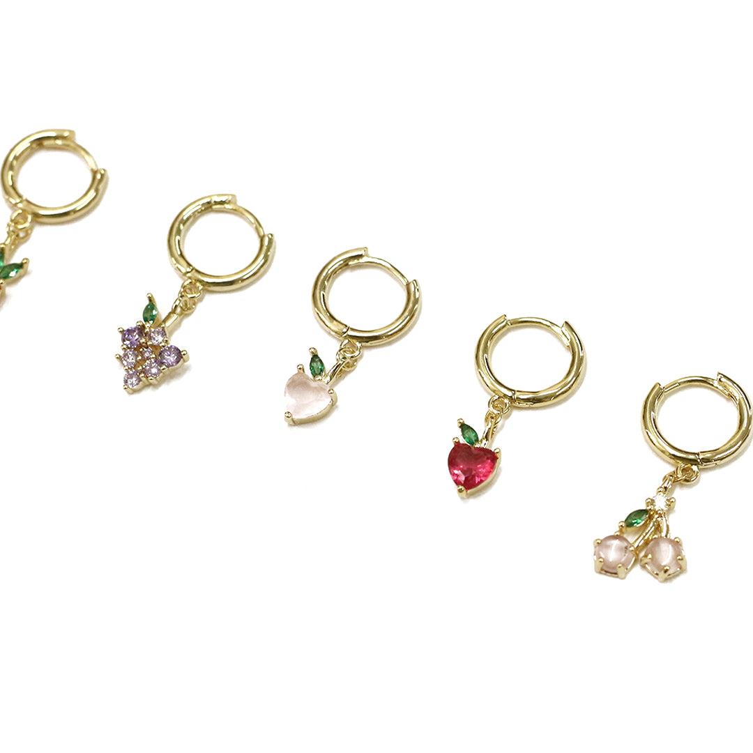 Fruit Basket Hoop Earrings
