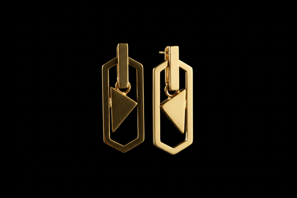 make a mordern brass earing with black background and that should be attractaive 