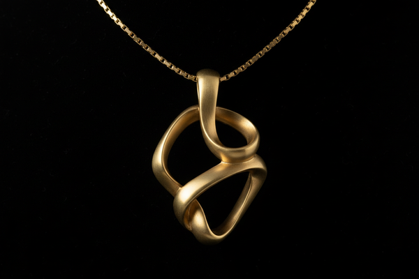 make a pendent  brass mordern jwellery with background black color 