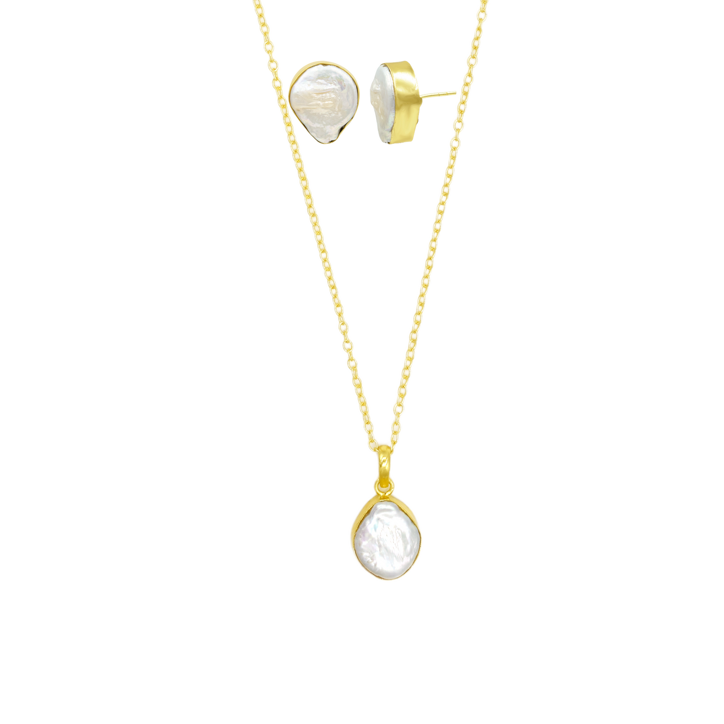 Baroque Pearl Pendant Set