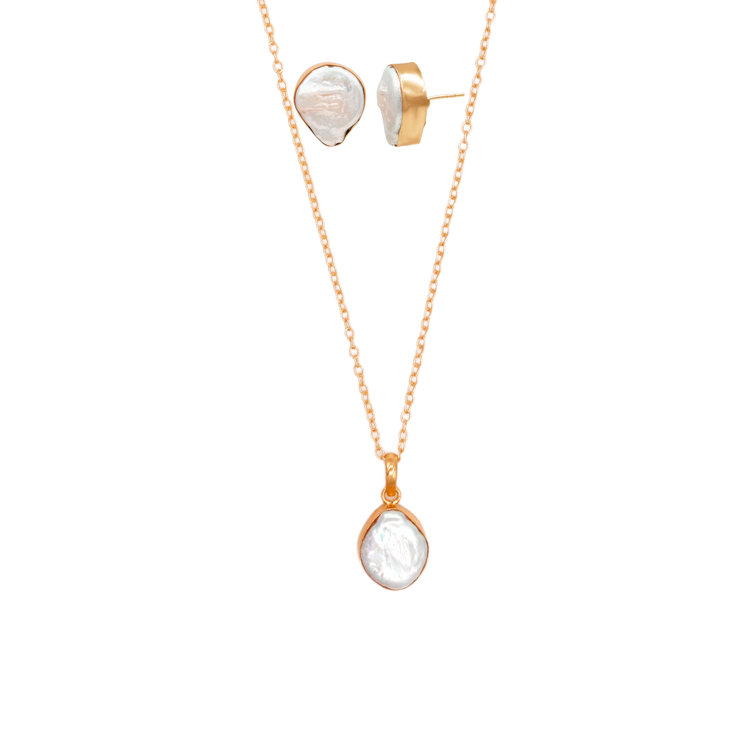 Baroque Pearl Pendant Set