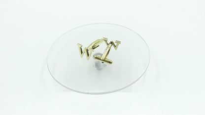 Letter W Initial Cufflinks