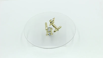 Letter H Initial Cufflinks