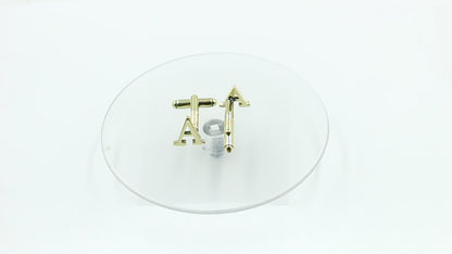 Letter A Initial Cufflinks