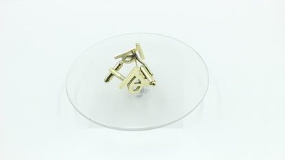 ब Initial Cufflinks