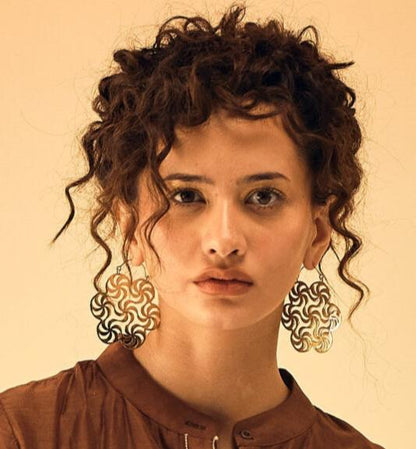 Floral Burst Hoop Earrings Premium